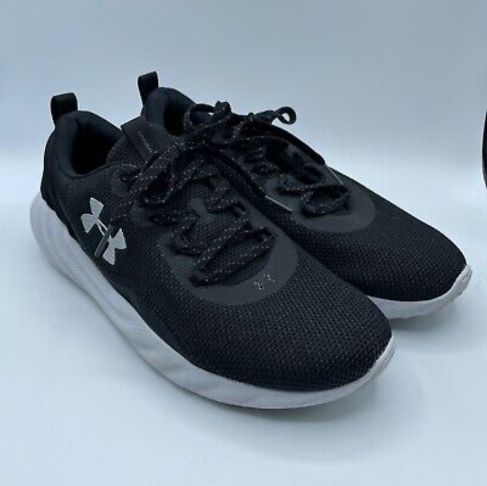 Under Armour Charged Womens Shoe Lace Up Sneakers Black Trainers Size 9.5 - Picture 2 of 11